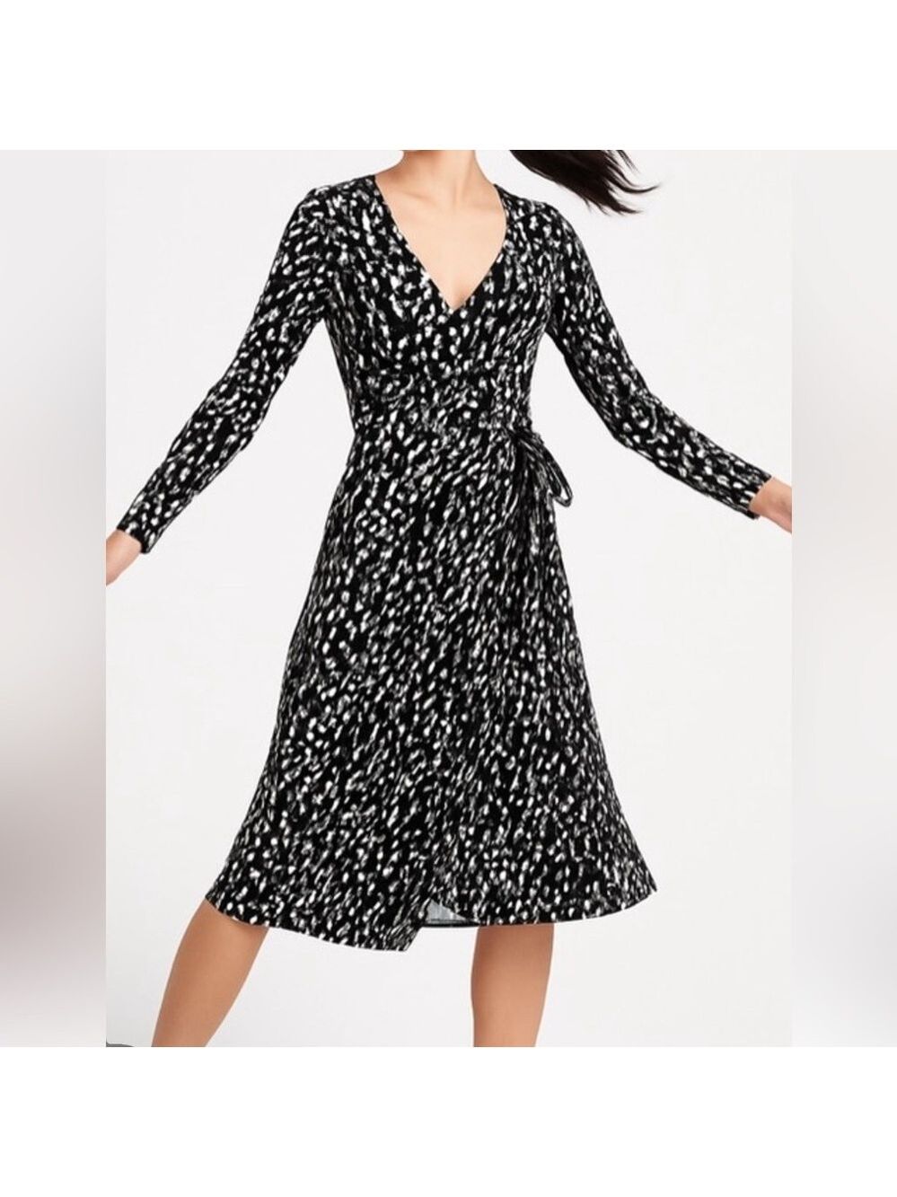 Diane von Furstenberg x Target Wrap Dress – Black & White Sea Spots – NWT